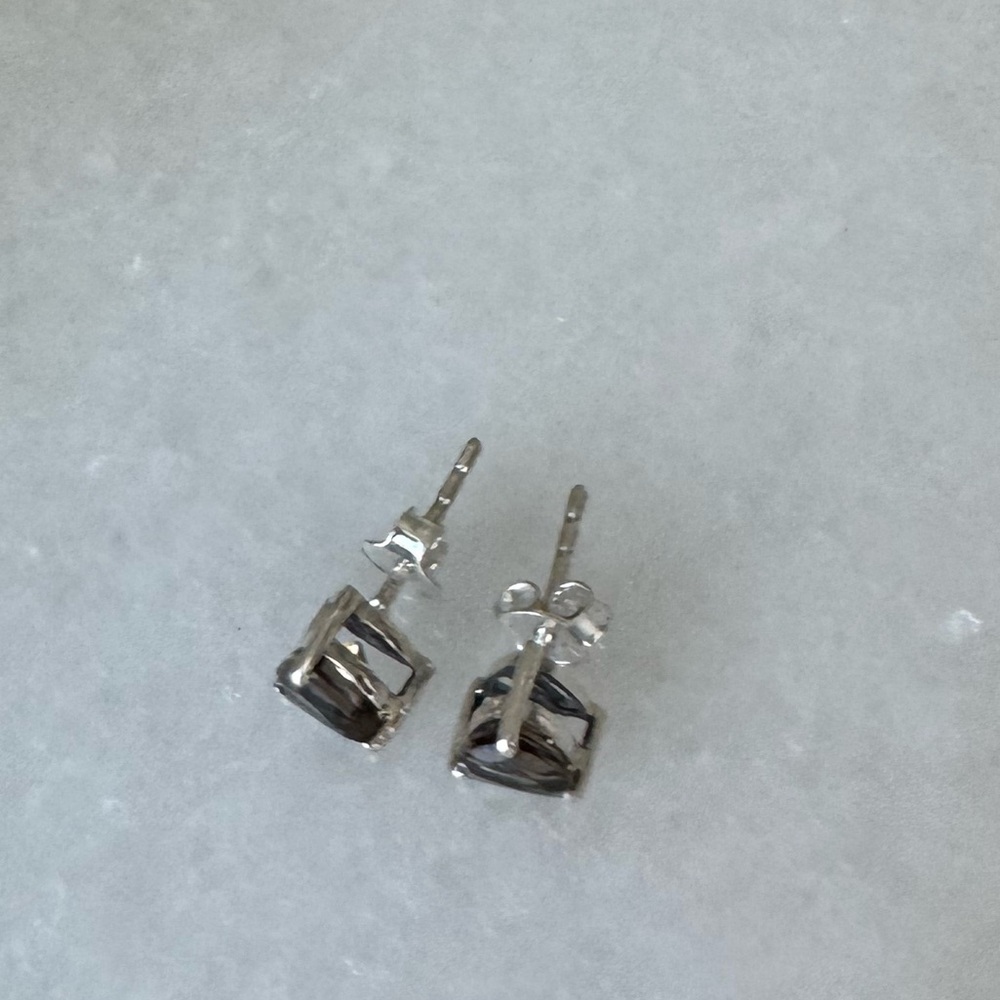 NWOT Tuckernuck Payton Earrings, Smoky Quartz, Sterling Silver - Picture 4 of 6